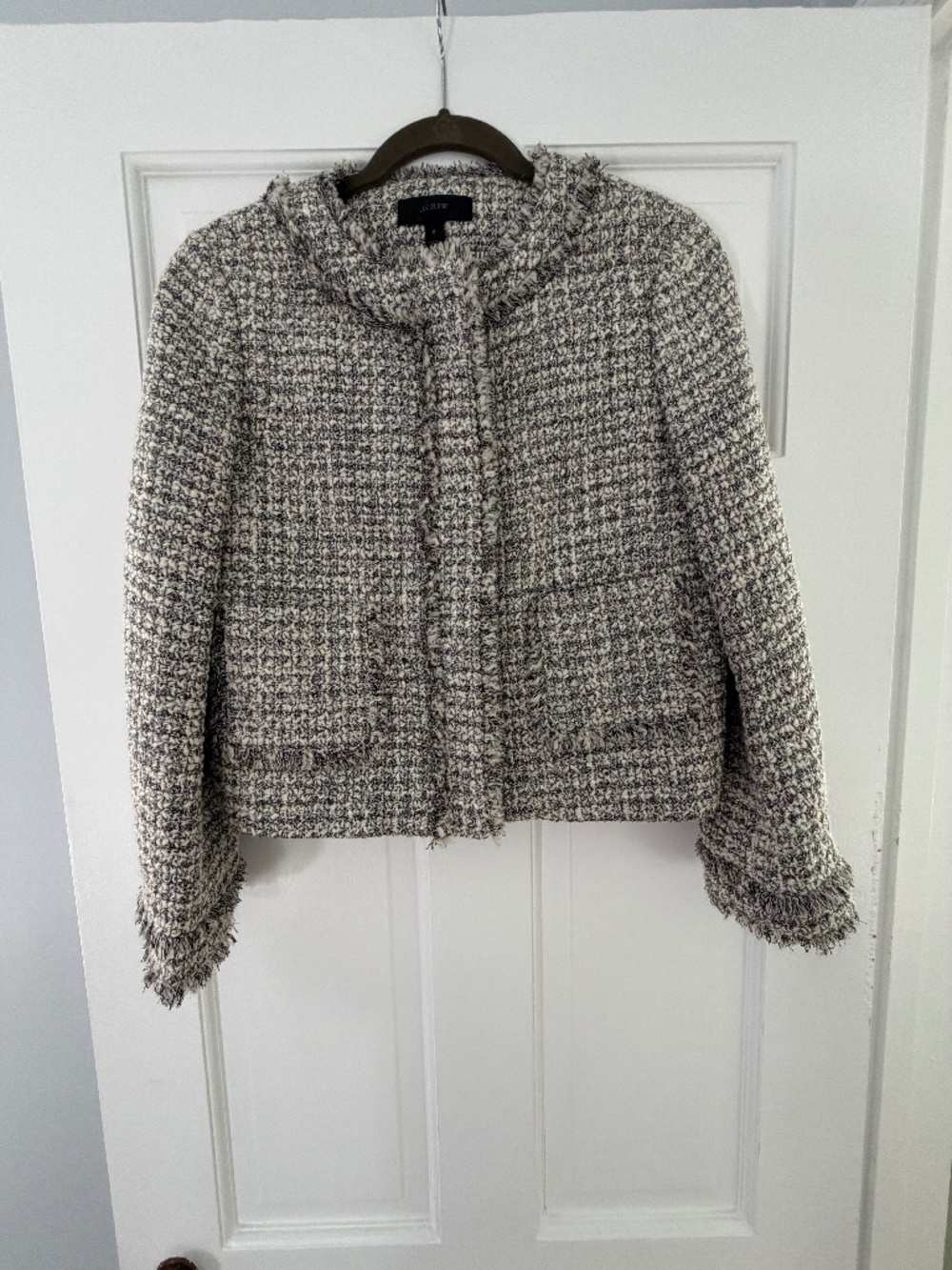 J. Crew Cropped Silver/Grey Jacket - size 8